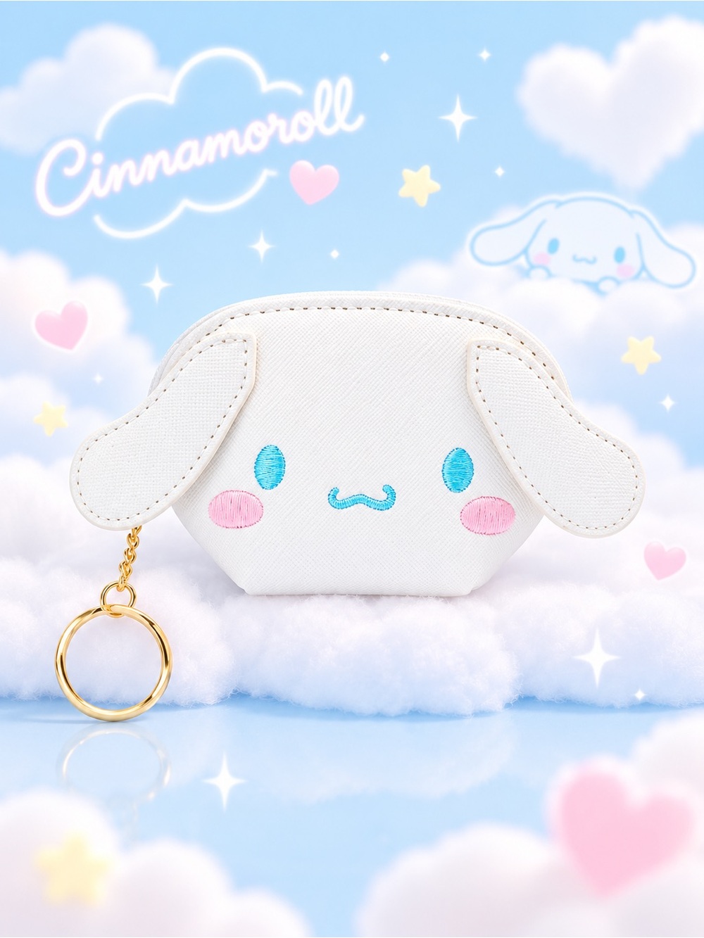 Cinnamoroll Coin Purse Keychain Zip Pouch NWT